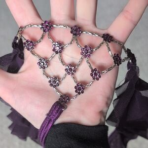 Leg Avenue Purple Rhinestone Panties